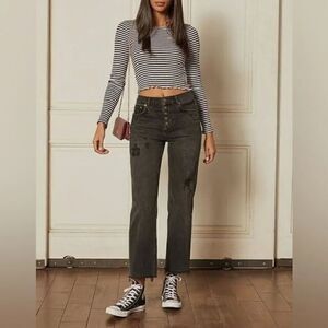 Boyish The Mikey Jeans high-rise wide leg in Moonfleet - NWT - MSRP $198